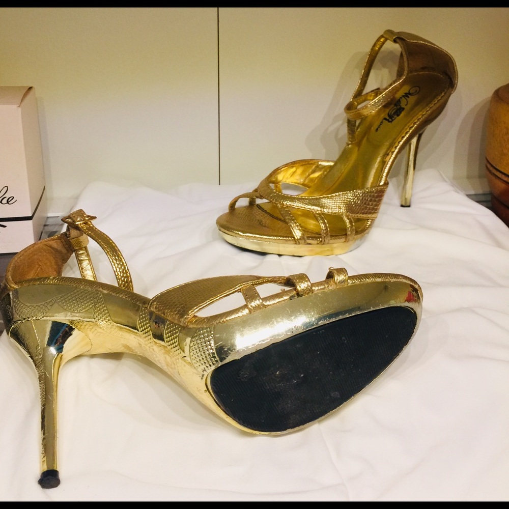 Gold heels